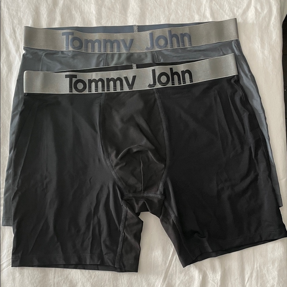 Tommy John Men's Boxer Briefs in Black and Gray - (2) New - No tags